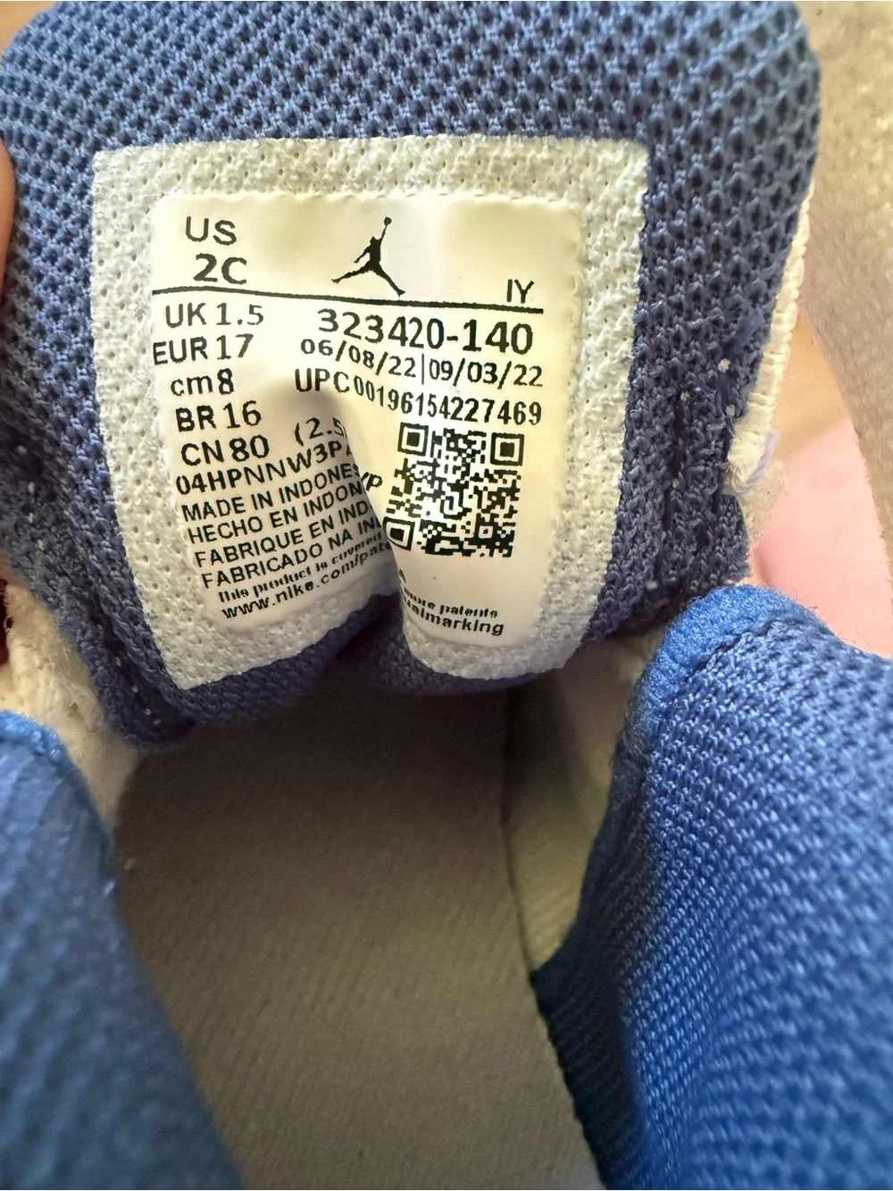 Nike Baby Walker Shoes in Blue, White, and Red